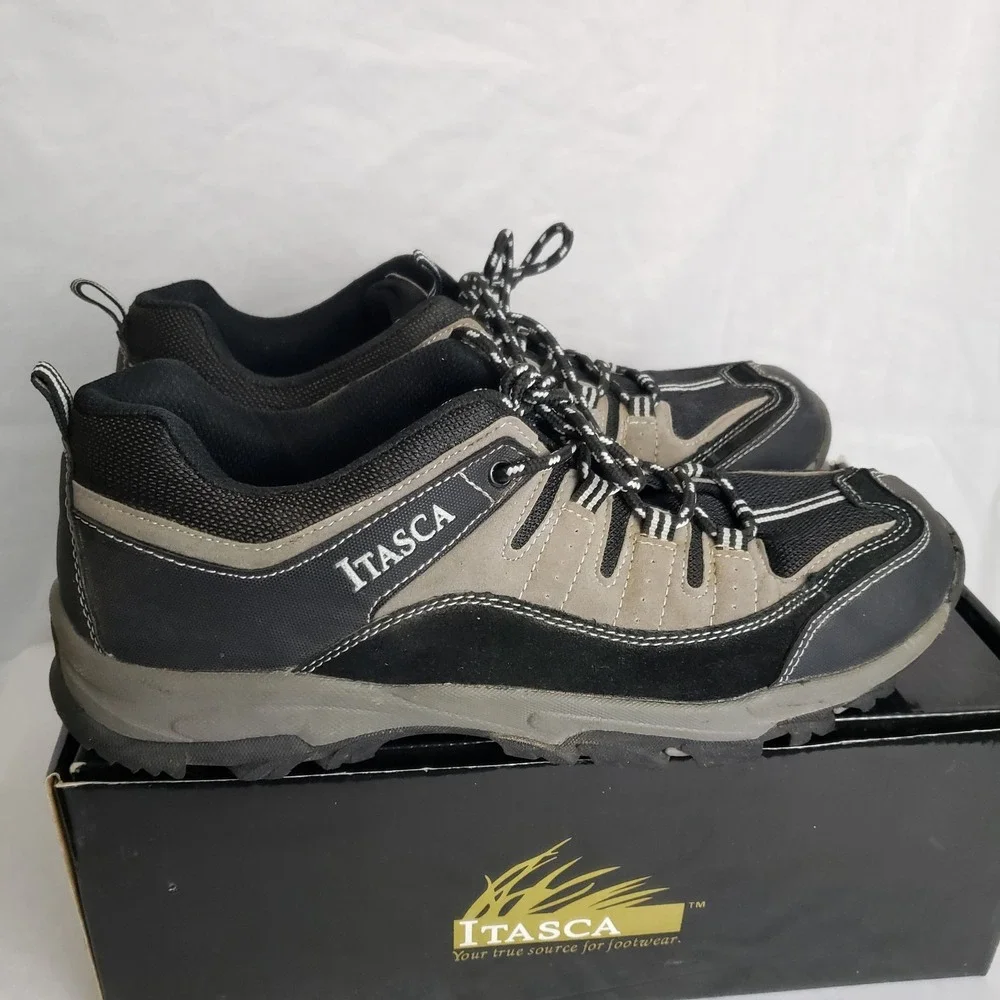 Worn 1x. Itasca Slate Lo‎ Hiking Walking Shoe  #451050 Mens Sz 11.5 Gray Black